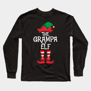 Grampa Elf Matching Family Christmas Grandpa Long Sleeve T-Shirt